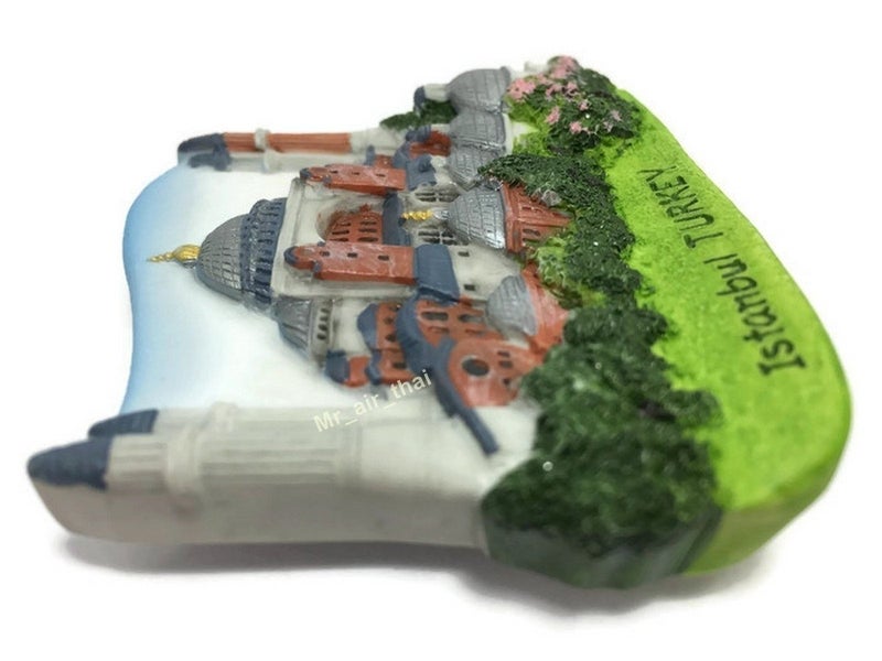 WitnyStore Tiny 2â…ž" Hagia Sophia Istanbul Turkey TÃ¼rkiye Magnet - Miniature Hand Made Resin 3D Asia Landmark Tourist Attraction Decorative Refrigerator Fridge Magnets DÃ©cor Collectible Souvenir Gift - Image 2